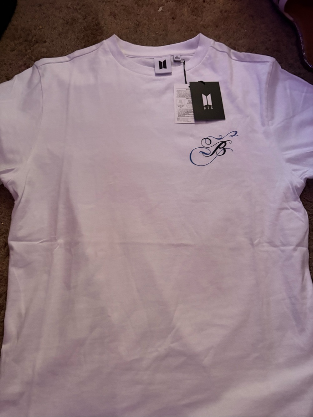 Official BTS Black Swan short-sleeve white shirt- Brand new- medium - merch
